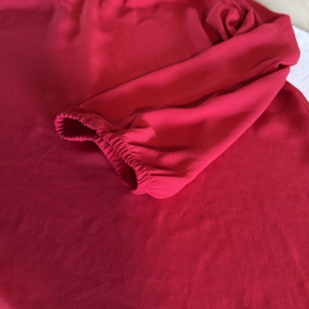 Veronicam Women’s Vneck Blouse Long Sleeves Size L - Picture 8 of 10